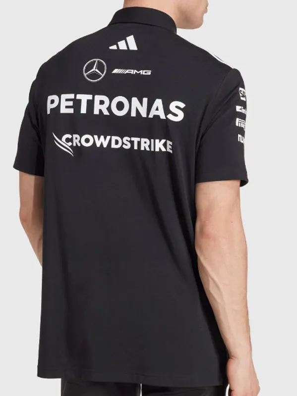 2025 Mercedes Black Racing Polo Shirt
