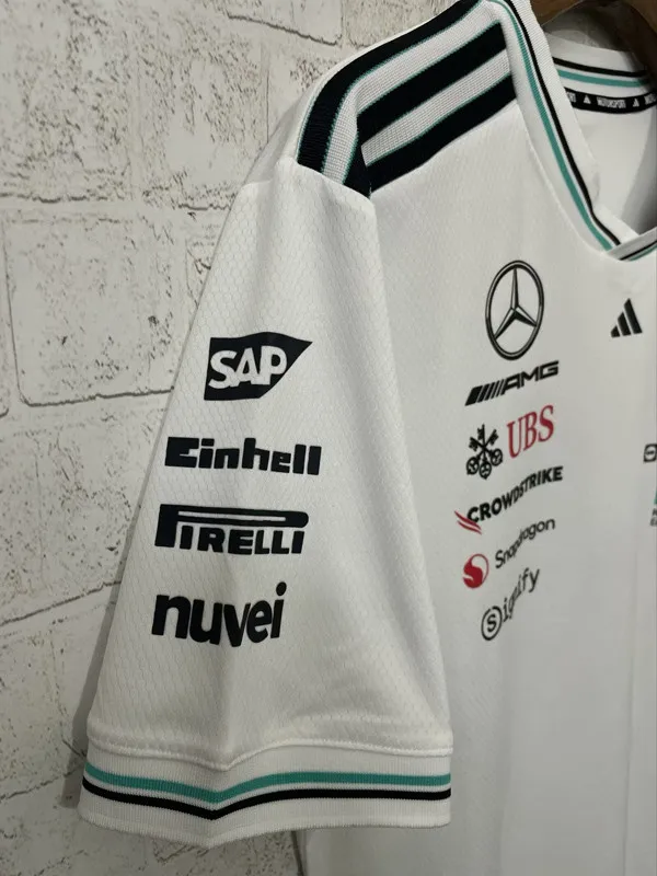2025 Mercedes White Racing T-Shirt