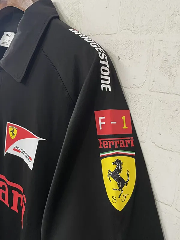 2025 Ferrari Black Racing Polo Shirt