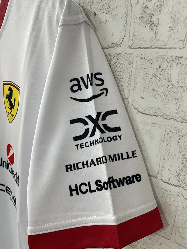 2025 Ferrari White Racing T-Shirt