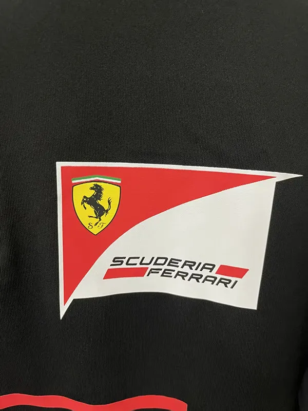 2025 Ferrari Black Racing Polo Shirt