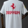 2025 Ferrari White Racing Polo Shirt