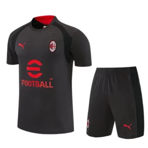 AC Milan 2026/27 Black Training Short Suit - Front View | KFCOOL
