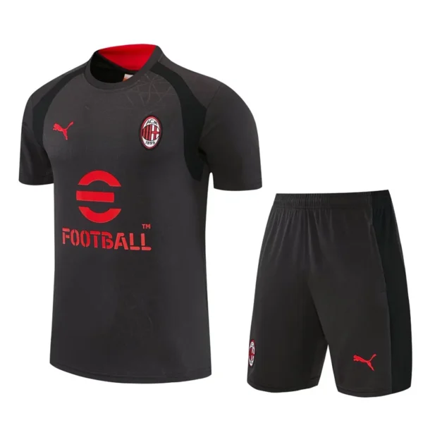 AC Milan 2026/27 Black Training Short Suit - Front View AC Milan 2026/27 Black Training Short Suit - Front View | KFCOOL