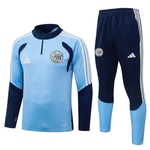 Ajax 2026/27 Sky Blue Half Pull Tracksuit - Front View | KFCOOL