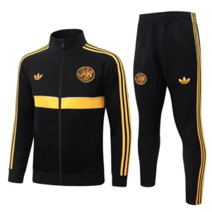 Ajax 2026/27 Black Jacket Tracksuit - Front View | KFCOOL