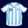 Lionel Messi #19 Argentina 2006/07 Retro Home Jersey Fan Version - Front View | KFCOOL