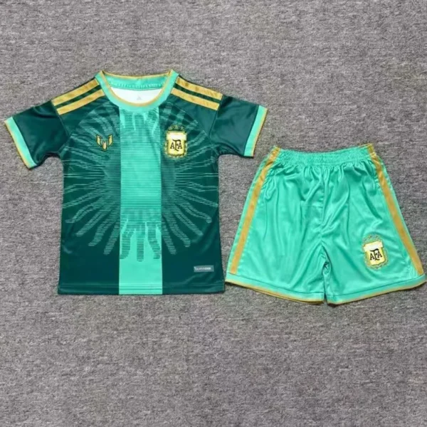 Argentina 2026/27 Green Yellow Kids Kit Fan Version - Front View Argentina 2026/27 Green Yellow Kids Kit Fan Version - Front View | KFCOOL
