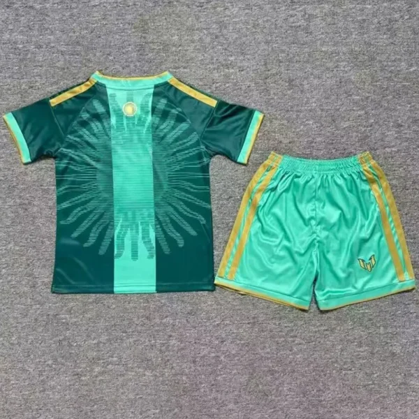 Argentina 2026/27 Green Yellow Kids Kit Fan Version - Back View Argentina 2026/27 Green Yellow Kids Kit Fan Version - Back View | KFCOOL