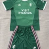 Aston Villa 2026/27 Goalkeeper Green Pink Kids Kit Fan Version - Front View | KFCOOL
