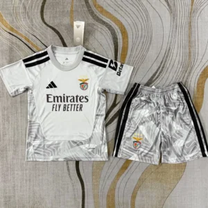 Benfica 2026/27 Goalkeeper Grey Kids Kit Fan Version - Front View | KFCOOL