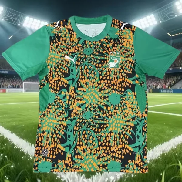 Ivory Coast 2026/27 Green Training Shirt - Front View | KFCOOL
