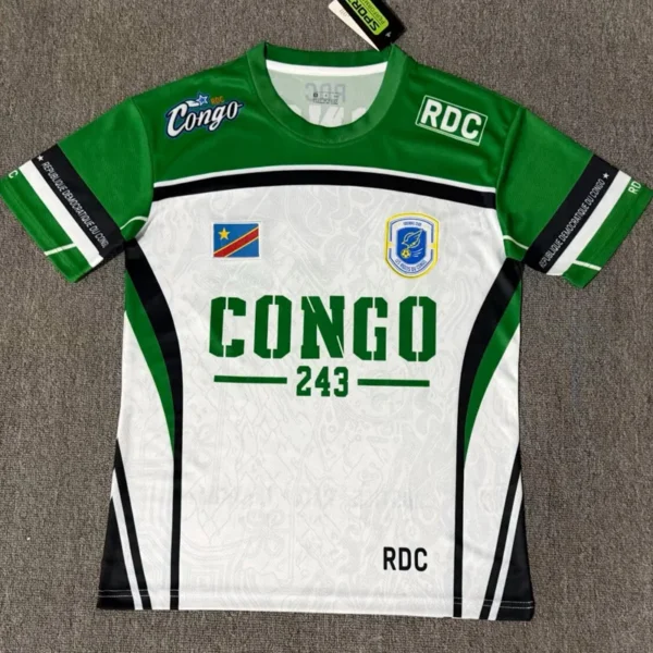 DR Congo 2026/27 Green White Special Edition Training Shirt - Front View | KFCOOL