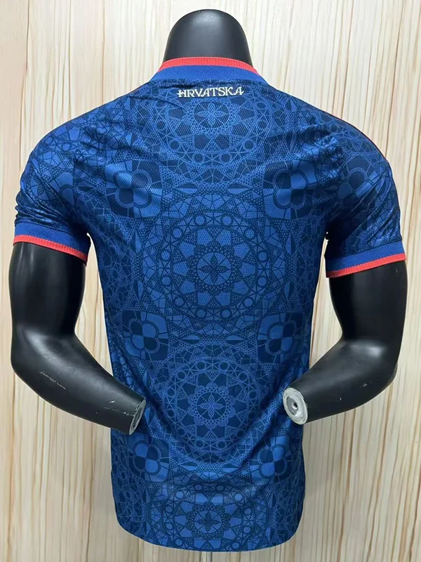 Croatia 2026/27 Away Blue Jersey Player Version - Back View | KFCOOL