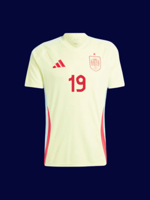 Lamine Yamal #19 Spain 2024/25 Away Jersey Player Version - Front View Lamine Yamal #19 Spain 2024/25 Away Jersey Player Version - Front View | KFCOOL