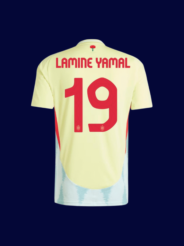 Lamine Yamal #19 Spain 2024/25 Away Jersey Player Version - Back View | KFCOOL