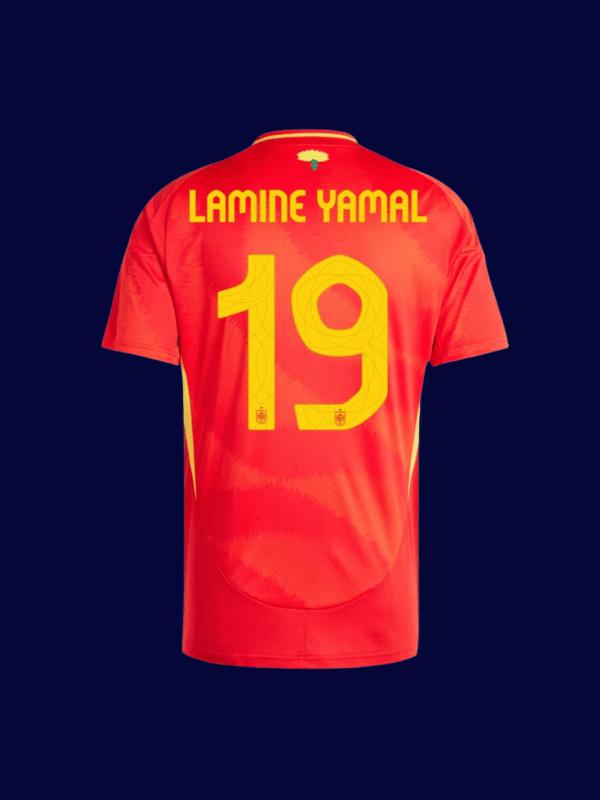 Lamine Yamal #19 Spain 2024/25 Home Jersey Player Version - Back View | KFCOOL