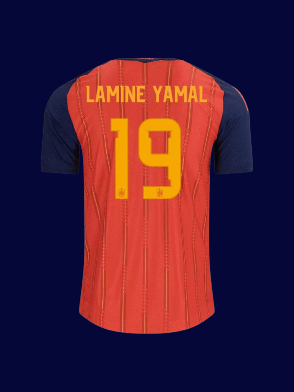 Lamine Yamal #19 Spain 2026/27 Home Jersey Player Version - Back View | KFCOOL