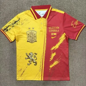 Spain 2026/27 Red Yellow Special Edition Polo Shirt - Front View Spain 2026/27 Red Yellow Special Edition Polo Shirt - Front View | KFCOOL