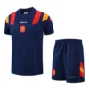 Spain 2026/27 Blue Red Training Short Suit - Front View | KFCOOL