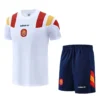 Spain 2026/27 White Red Training Short Suit - Front View Spain 2026/27 White Red Training Short Suit - Front View | KFCOOL