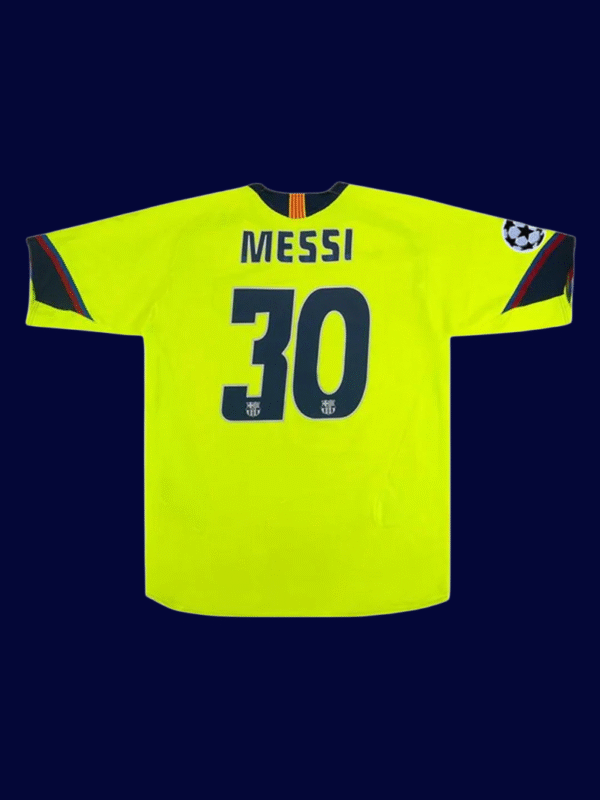Lionel Messi #30 Barcelona 2005/06 Retro Away Jersey Fan Version - Back View | KFCOOL