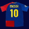 Lionel Messi #10 Barcelona 2008/09 Retro Home Jersey Fan Version - Back View | KFCOOL