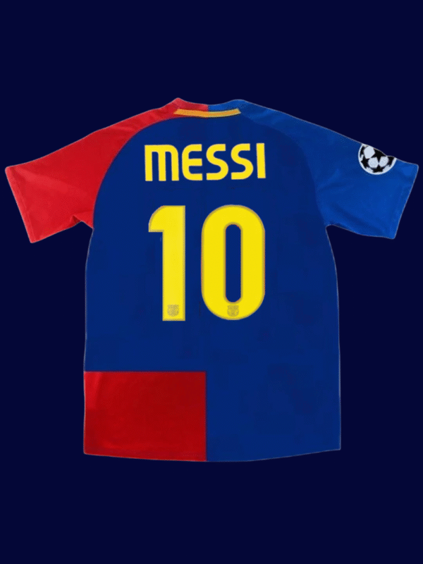 Lionel Messi #10 Barcelona 2008/09 Retro Home Jersey Fan Version - Back View | KFCOOL