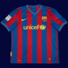 Lionel Messi #10 Barcelona 2009/10 Retro Home Jersey Fan Version - Front View | KFCOOL