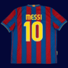 Lionel Messi #10 Barcelona 2009/10 Retro Home Jersey Fan Version - Back View | KFCOOL