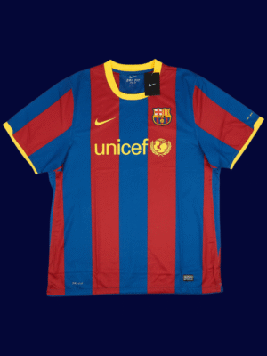 Lionel Messi #10 Barcelona 2010/11 Retro Home Jersey Fan Version - Front View | KFCOOL