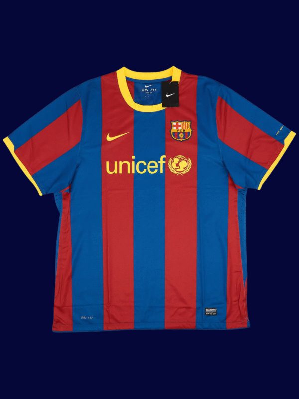 Lionel Messi #10 Barcelona 2010/11 Retro Home Jersey Fan Version - Front View Lionel Messi #10 Barcelona 2010/11 Retro Home Jersey Fan Version - Front View | KFCOOL
