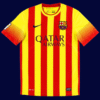 Lionel Messi #10 Barcelona 2013/14 Retro Away Jersey Fan Version - Front View | KFCOOL