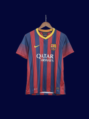 Lionel Messi #10 Barcelona 2013/14 Retro Home Jersey Fan Version - Front View | KFCOOL