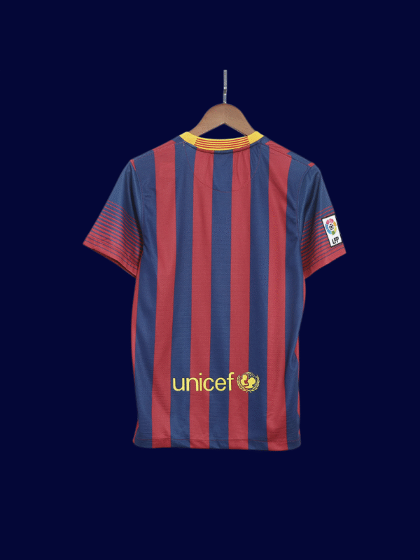 Lionel Messi #10 Barcelona 2013/14 Retro Home Jersey Fan Version - Back View | KFCOOL