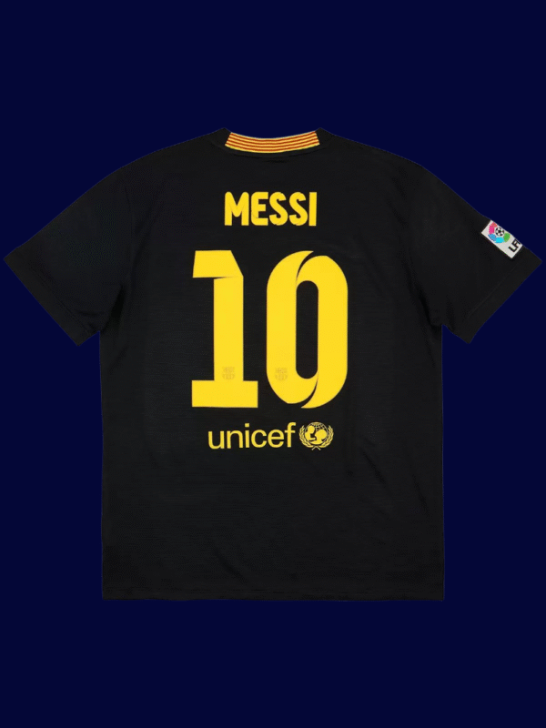 Lionel Messi #10 Barcelona 2013/14 Retro Third Jersey Fan Version - Back View Lionel Messi #10 Barcelona 2013/14 Retro Third Jersey Fan Version - Back View | KFCOOL