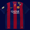 Lionel Messi #10 Barcelona 2014/15 Retro Home Jersey Fan Version - Front View | KFCOOL
