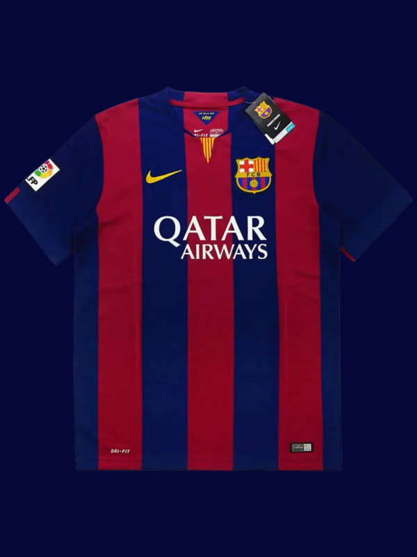 Lionel Messi #10 Barcelona 2014/15 Retro Home Jersey Fan Version - Front View | KFCOOL