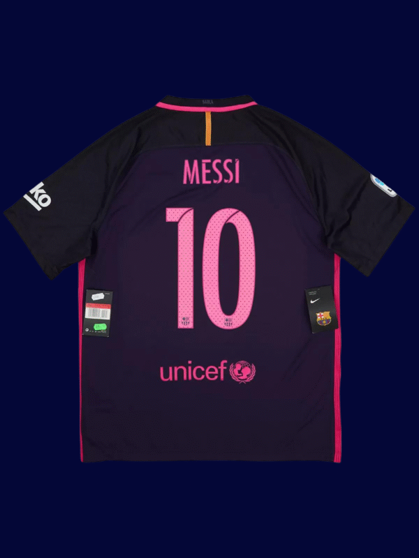 Lionel Messi #10 Barcelona 2016/17 Away Jersey Fan Version - Back View | KFCOOL