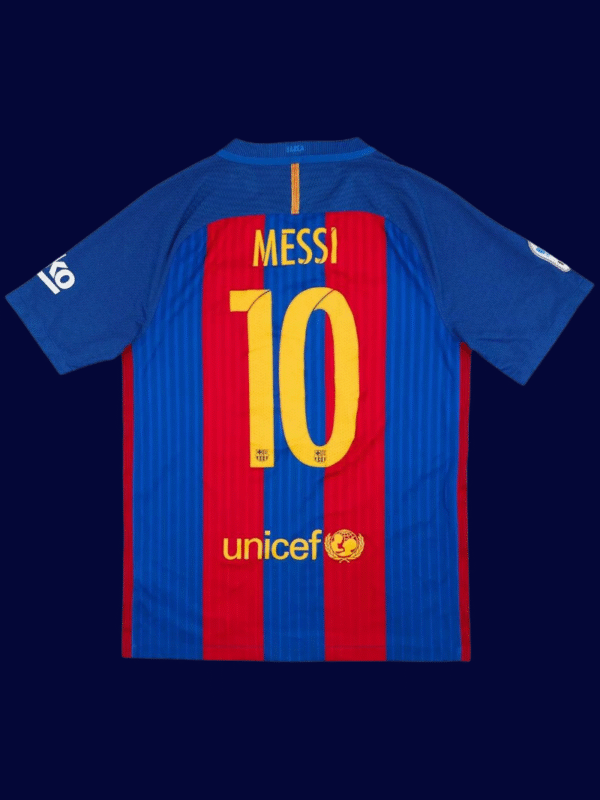 Lionel Messi #10 Barcelona 2016/17 Home Jersey Fan Version - Back View | KFCOOL