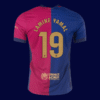 Lamine Yamal #19 Barcelona 2023/24 Home Jersey Player Version - Back View | KFCOOL