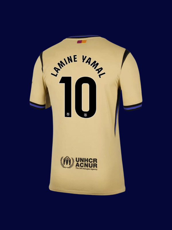 Lamine Yamal #10 Barcelona 2025/26 Away Jersey Player Version - Back View Lamine Yamal #10 Barcelona 2025/26 Away Jersey Player Version - Back View | KFCOOL