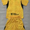 Barcelona 2026/27 Goalkeeper Yellow Kids Kit Fan Version - Back View | KFCOOL