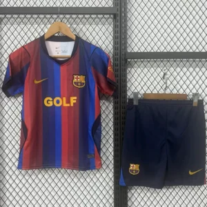 Barcelona 2026/27 Home Blue Red Kids Kit Fan Version - Front View | KFCOOL