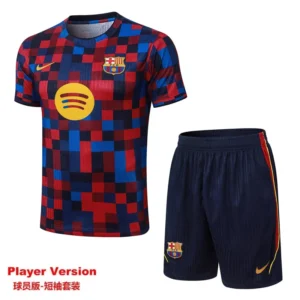 Barcelona 2026/27 Red Blue Training Short Suit Player Version