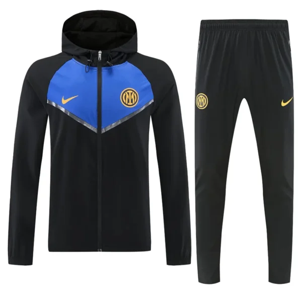 Inter Milan 2026/27 Black Windbreaker Suit - Front View Inter Milan 2026/27 Black Windbreaker Suit - Front View | KFCOOL