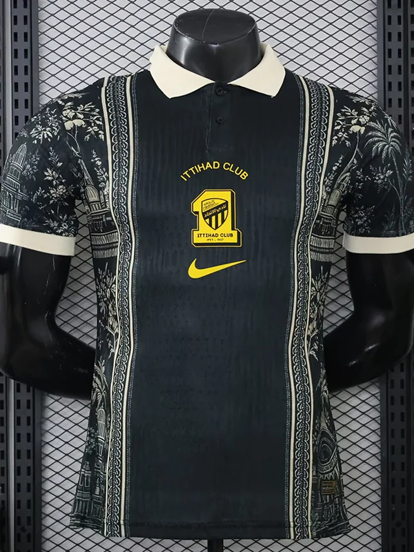 Al Ittihad 2026/27 Black Special Edition Training Shirt Player Version - Front View Al Ittihad 2026/27 Black Special Edition Training Shirt Player Version - Front View | KFCOOL