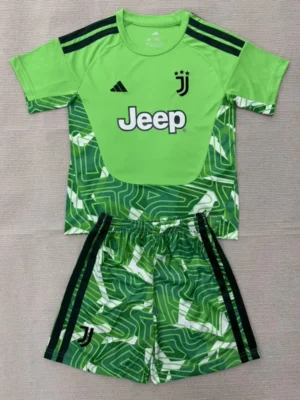 Juventus 2026/27 Goalkeeper Green Kids Kit Fan Version - Front View Juventus 2026/27 Goalkeeper Green Kids Kit Fan Version - Front View | KFCOOL