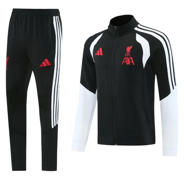 Liverpool 2026/27 Black White Jacket Tracksuit - Front View | KFCOOL