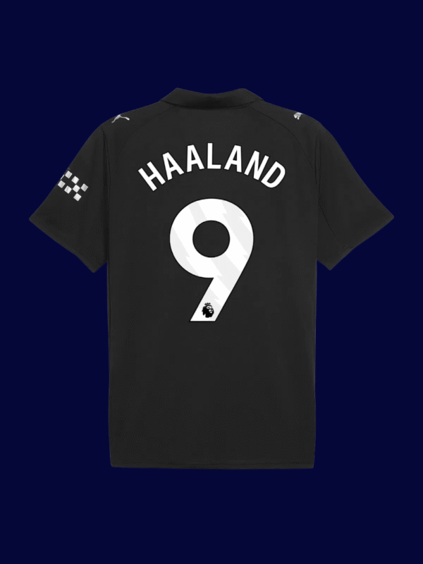 Erling Haaland #9 Manchester City 2025/26 Away Jersey Player Version - Back View Erling Haaland #9 Manchester City 2025/26 Away Jersey Player Version - Back View | KFCOOL